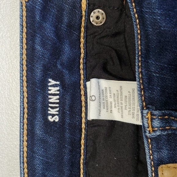 AMERICAN Eagle dark wash size 6 stretch skinny jeans - Picture 7 of 8